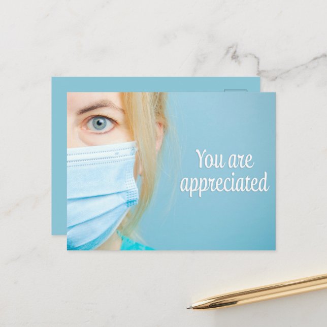 Happy Doctors Day You Are Appreciated Holiday Postcard (Front/Back In Situ)