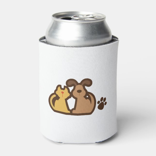 Happy Dog And Cat Can Cooler (Can Front)