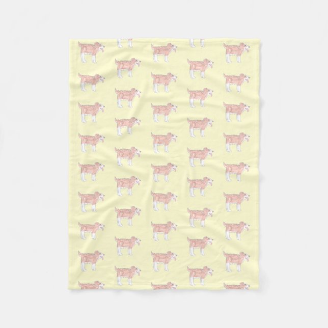 Happy Dog Baby Blanket (Small yellow) (Front)