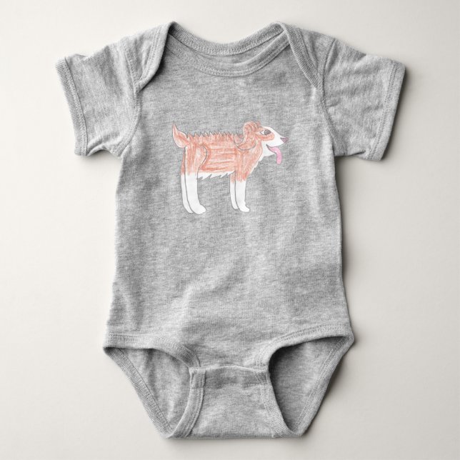 Happy Dog Baby One Piece Bodysuit (Front)