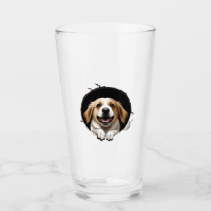 Happy dog glass