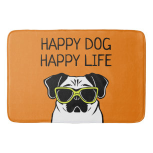 Happy dog happy life bath mat