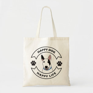 Happy dog, happy life tote bag