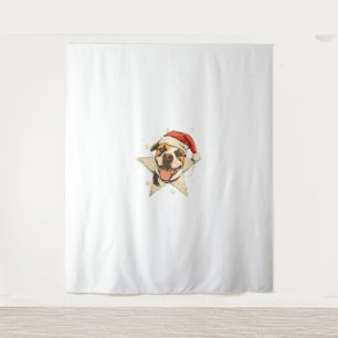 Happy Dog in Festive Season for Dogs Tapestry