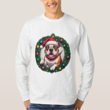 Happy Dog Inside Festive Christmas Wreath