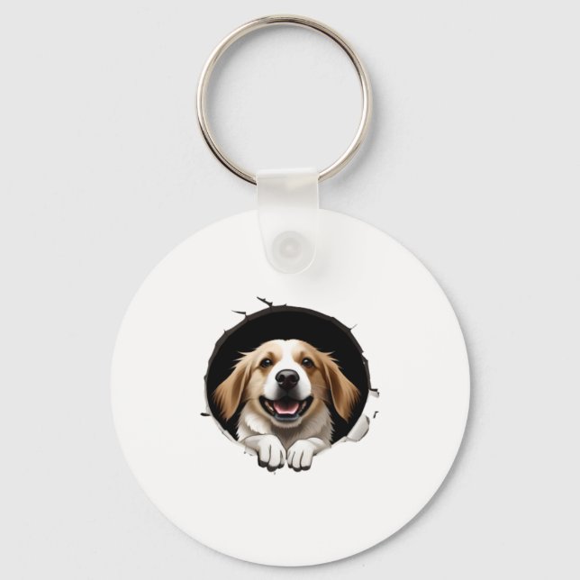Happy dog   key ring (Front)