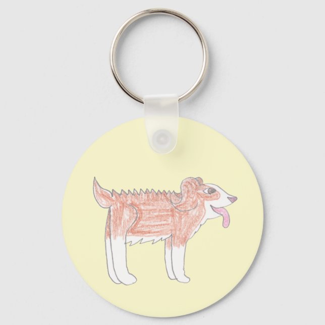 Happy Dog Key Ring (Front)