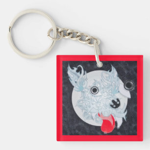 Happy Dog Key Ring