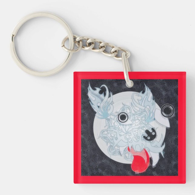Happy Dog Key Ring (Front)