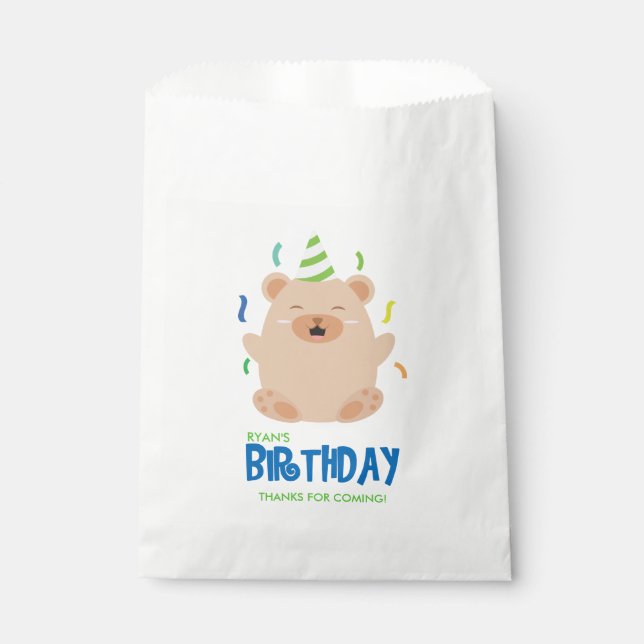 Happy Dog Kid's Birthday Party Favour Bag (Front)