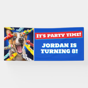 Happy Dog Party Blowers Banner