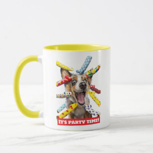 Happy Dog Party Blowers Mug