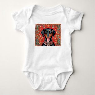 Happy Dog Template Replace with Your Photo Baby Bodysuit
