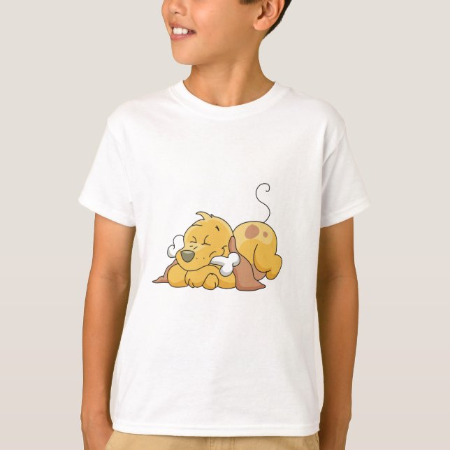 Happy Dog With Bone Tshirts and Gifts (Front)