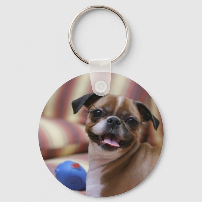 Happy Dog with Toy Key Ring (Front)