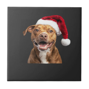 Happy Dogs at Christmas Funny Dogs Classic T-Shirt Ceramic Tile