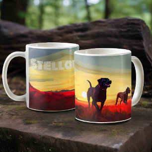 Happy Dogs Morning Walk - Personalised Coffee Mug