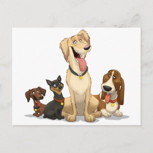 Happy Dogs Postcard