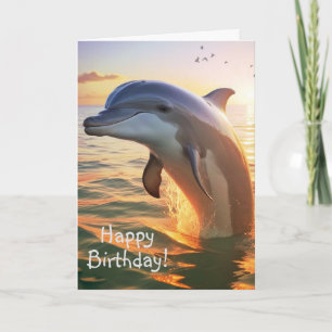 Happy Dolphin Birthday Card