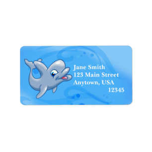 Happy Dolphin Label