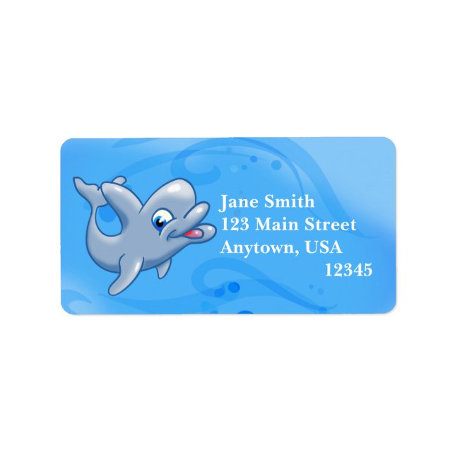 Happy Dolphin Label (Front)