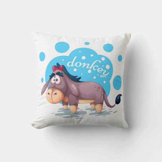 Happy Donkey Cushion (Front)