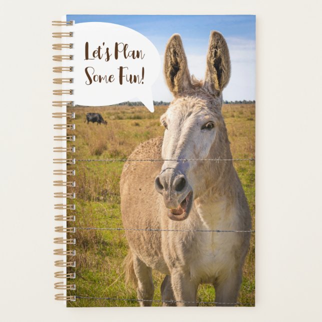 "Happy Donkey" Custom Planner (Front)