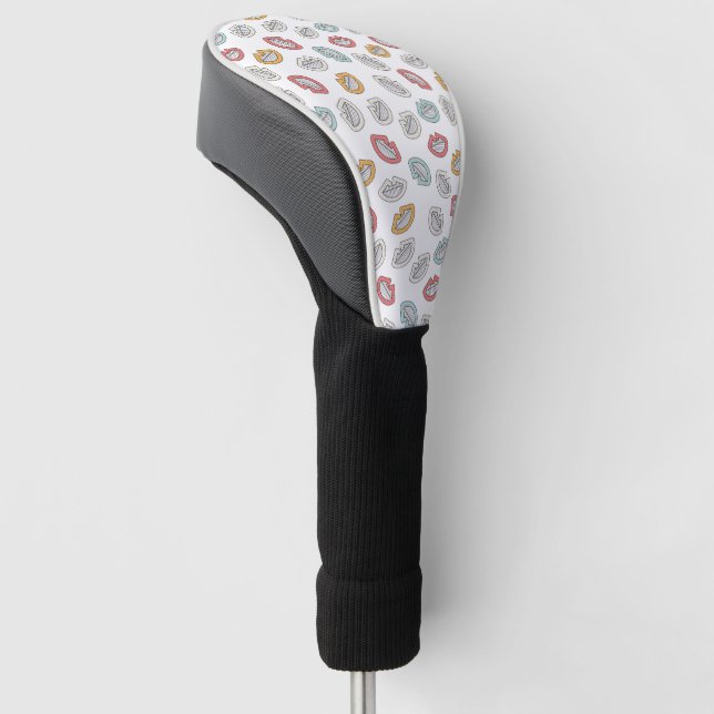 Happy Doodle Laugh Golf Head Cover (Angled)