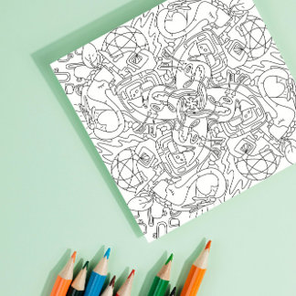Happy Doodles: Around the World Colouring Page Poster