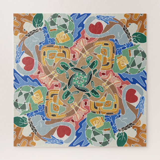 Happy Doodles: Around the World Jigsaw Puzzle (Vertical)