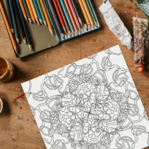 Happy Doodles: Avocado Land Coloring Page Poster