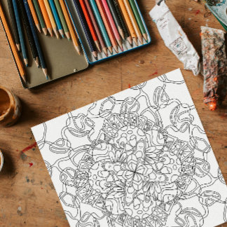 Happy Doodles: Avocado Land Colouring Page Poster