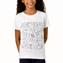 Happy Doodles Colour Together Kids T-shirt