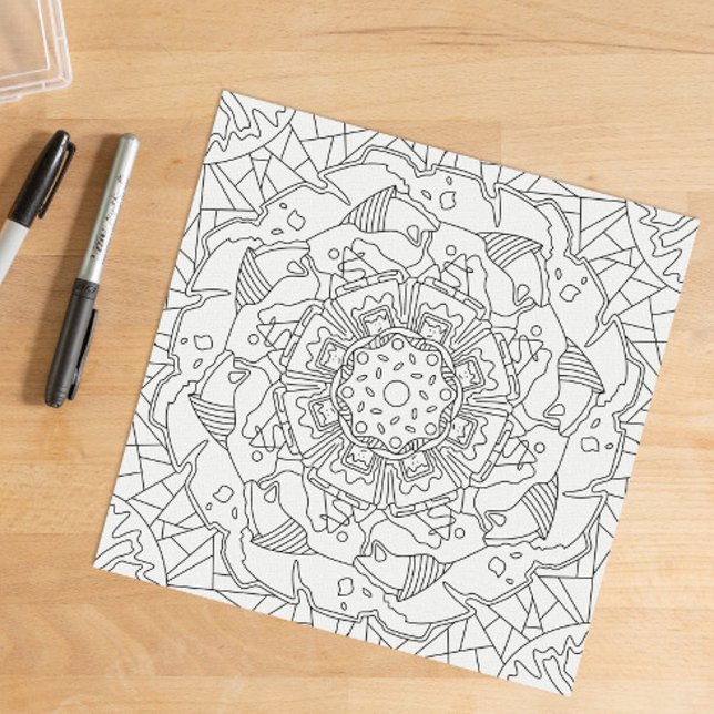 Happy Doodles: Joyful Colouring Page Poster (Creator Uploaded)