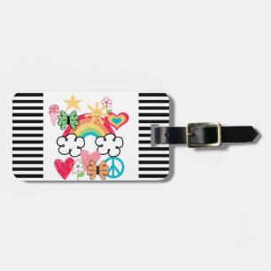 Happy Doodles Luggage Tag
