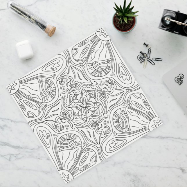 Happy Doodles: Sunny Day Colouring Page For Kids Poster (Creator Uploaded)