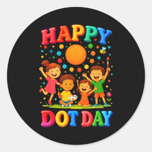 Happy Dot Day 2025 Colorful Polka Dot Teachers Kid Classic Round Sticker