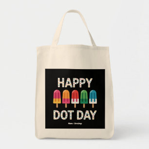 Happy Dot Day 2025 Kids Boys Girls Colourful Polka Tote Bag