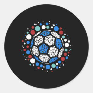 Happy Dot Day 2025 Polka Dot Soccer Ll Lover Boys Classic Round Sticker