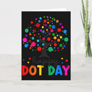 Happy Dot Day Colorful Polka Dots Tree Teacher Boy Card