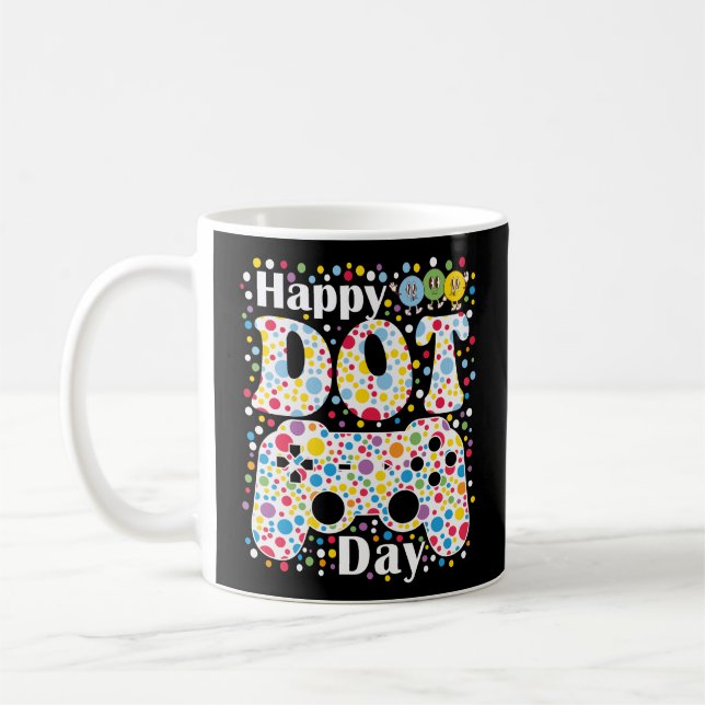 Happy Dot Day Gamer Coffee Mug (Left)