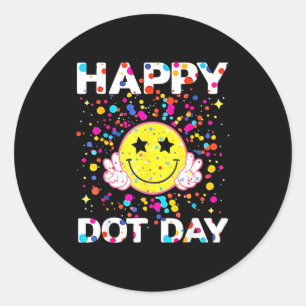 Happy Dot Day Kids Colorful Girls Boys Classic Round Sticker