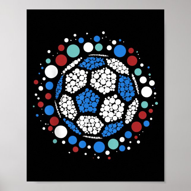 Happy Dot Day Lka Dot Soccer Ball Lover Boys Kids  Poster (Front)