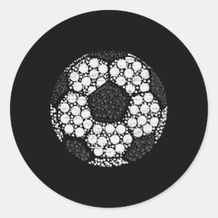 Happy Dot Day Soccer Colorful Polka Dots Boy Teen Classic Round Sticker