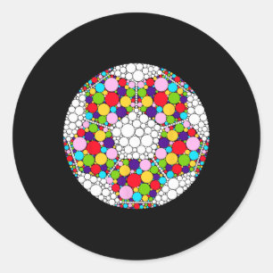 Happy Dot Day Soccer Polka Dot Art Student Girls B Classic Round Sticker