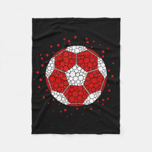 Happy Dot Day Soccer Polka Dot Art Student Girls B Fleece Blanket