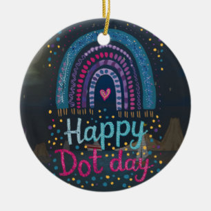 happy dot day teachers kids gift ceramic ornament