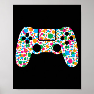 Happy Dot Day Video Game Colourful Polka Dot Dotte Poster
