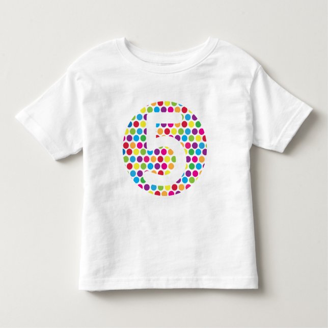 Happy Dots -5 Toddler T-Shirt (Front)