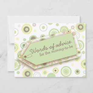 Happy Dots Words of Advice Card for Mum To Be